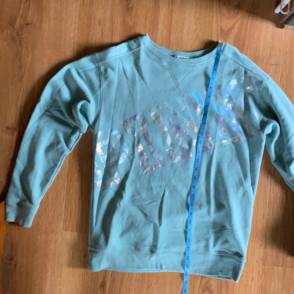 PINK xs sweatshirt turquoise with foil logo